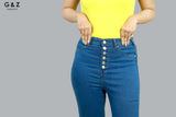 G&Z - Six Button High Waist Jeans