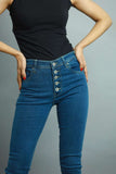 G&Z - Five Button High Waisted Jeans