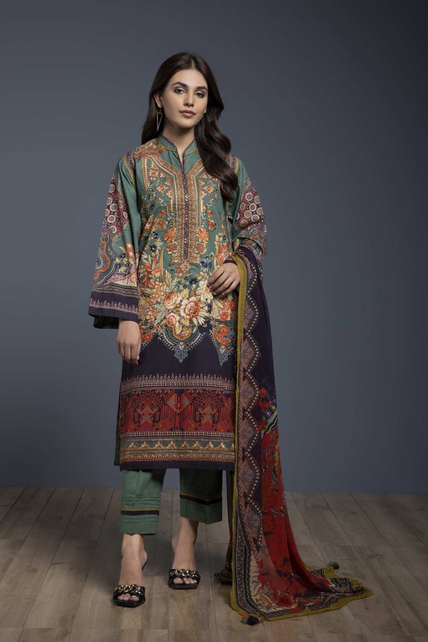 Sapphire 3 Piece - Embroidered Suit Multi