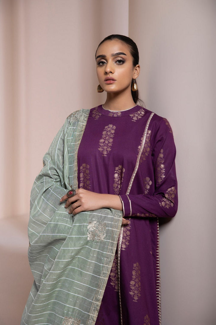 Sapphire- Embroidered Jacquard Suit