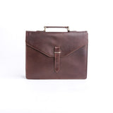 JILD The Corporate Pure Leather Bag- Midnight Brown
