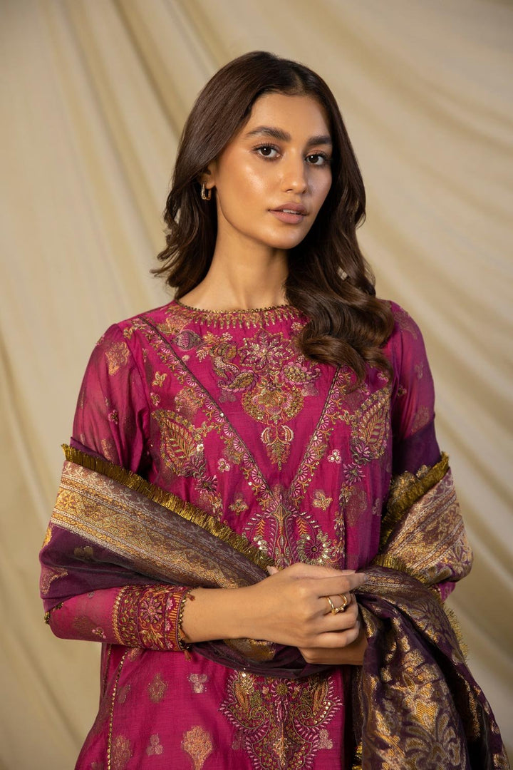 Sapphire- 3 Piece - Embroidered Jacquard Suit