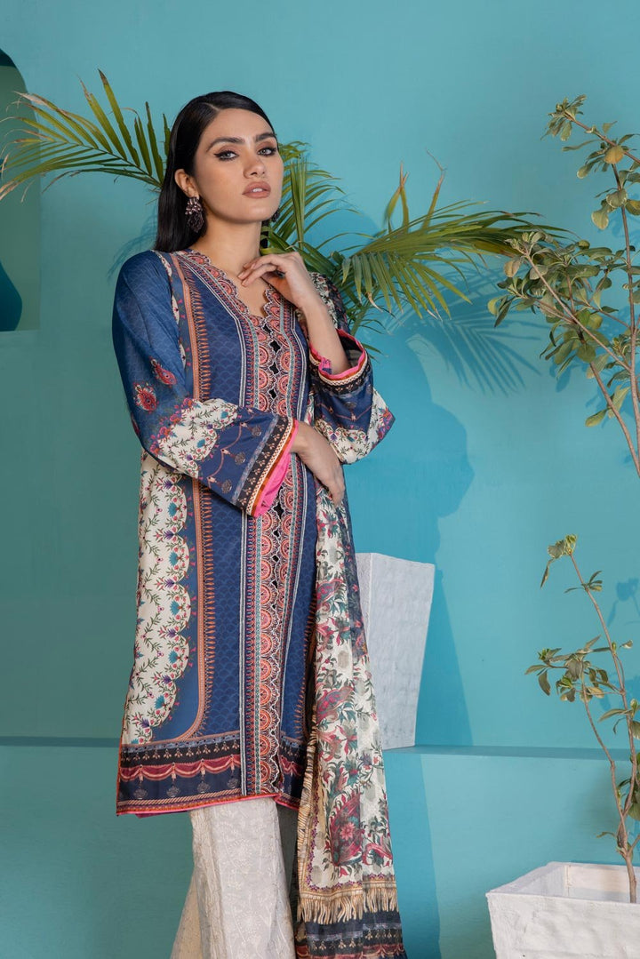 Sapphire 2 Piece - Embroidered Silk Suit