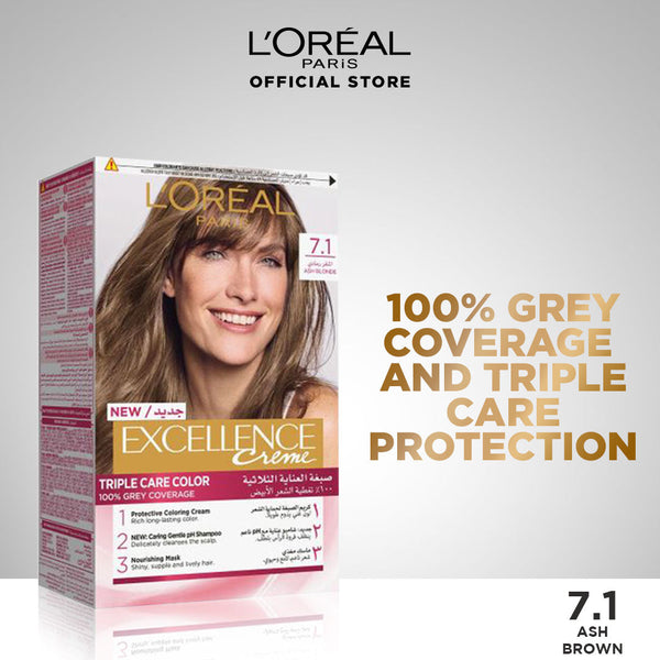 L'Oreal- Paris Excellence Creme - 7.1 Ash Blonde Hair Color