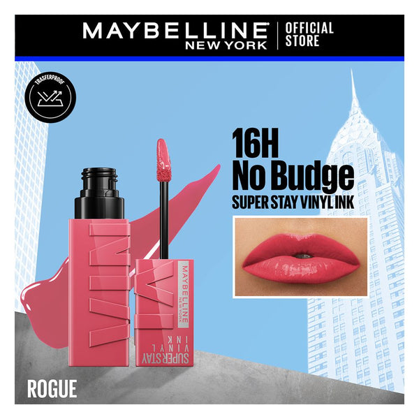 Maybelline New York - Superstay Vinyl Ink Longwear No-Budge Liquid Lipstick, 145 Rogue