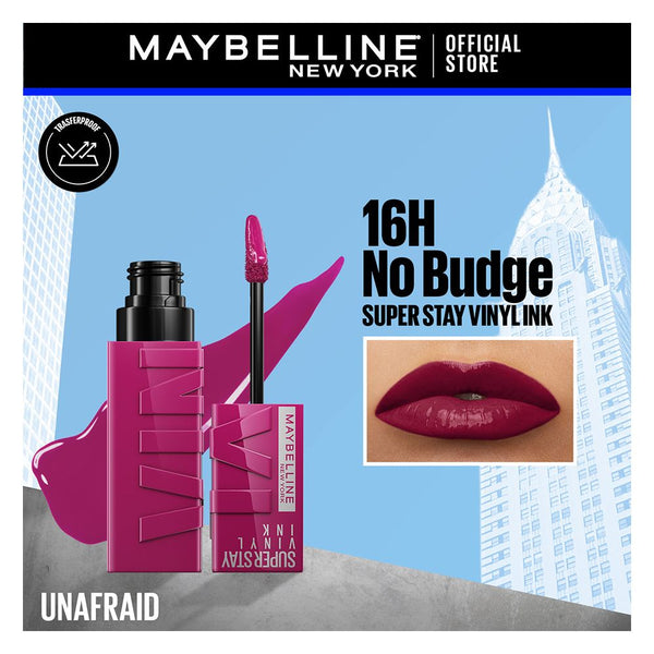 Maybelline New York - Superstay Vinyl Ink Longwear No-Budge Liquid Lipstick, 170 Unafraid