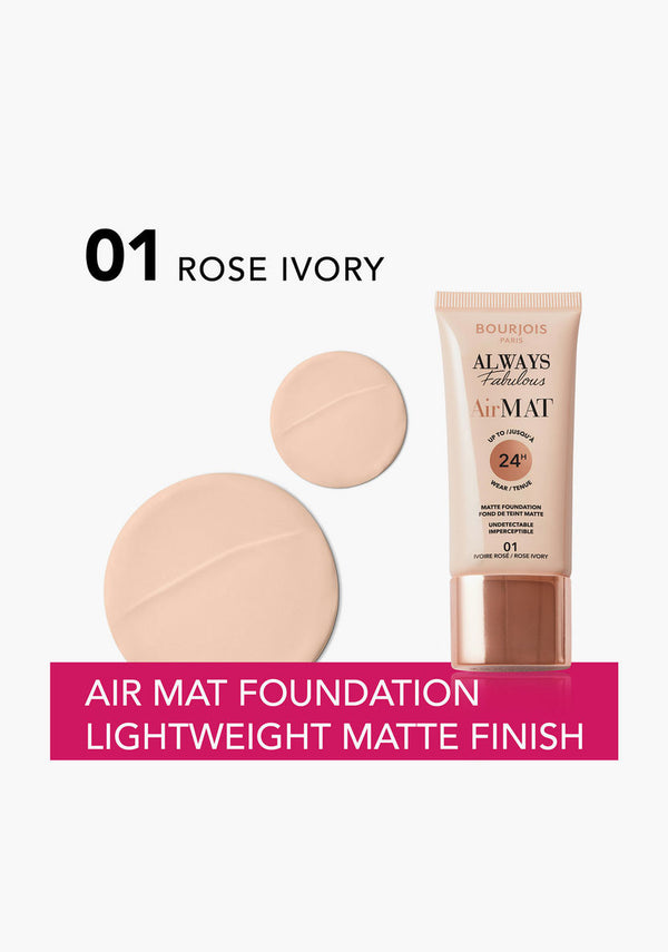 Bourjios -  Always Fabulous Air Mat Foundation - 01 Rose Ivory