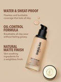 SHEGLAM - Complexion Pro Long Lasting Breathable Matte Foundation-Chantilly Matte Sweat-proof Foundation Oil Control Full Coverage Pore-less Concealer Waterproof Flawless