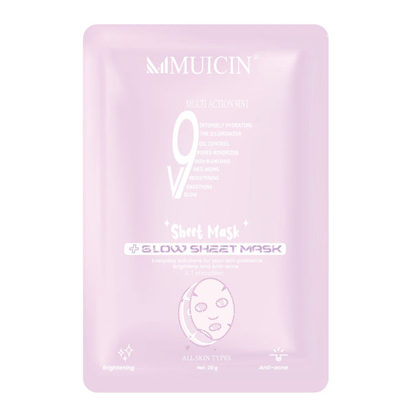 MUICIN - V9+ Facial Glow Hydrating Sheet Mask and Bag  - FOC