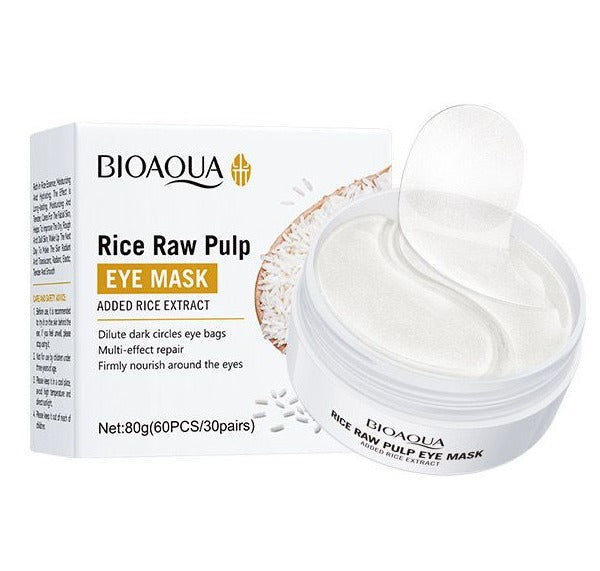 BIOAQUA - Moisturizing 60Pcs Rice Raw Pulp Collagen Eye Mask