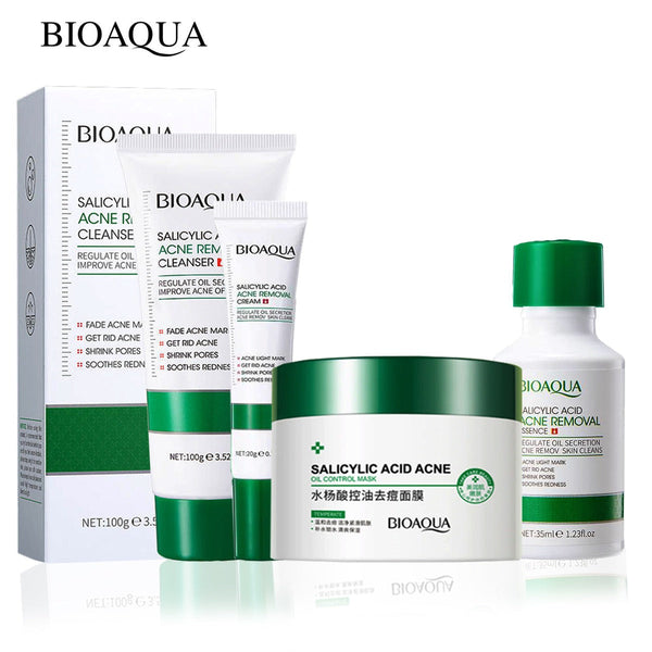 Bioaqua - 4 In 1 Salicylic Acid Acne Oil Control Acne Removal Shrink Pores Skin Care Series