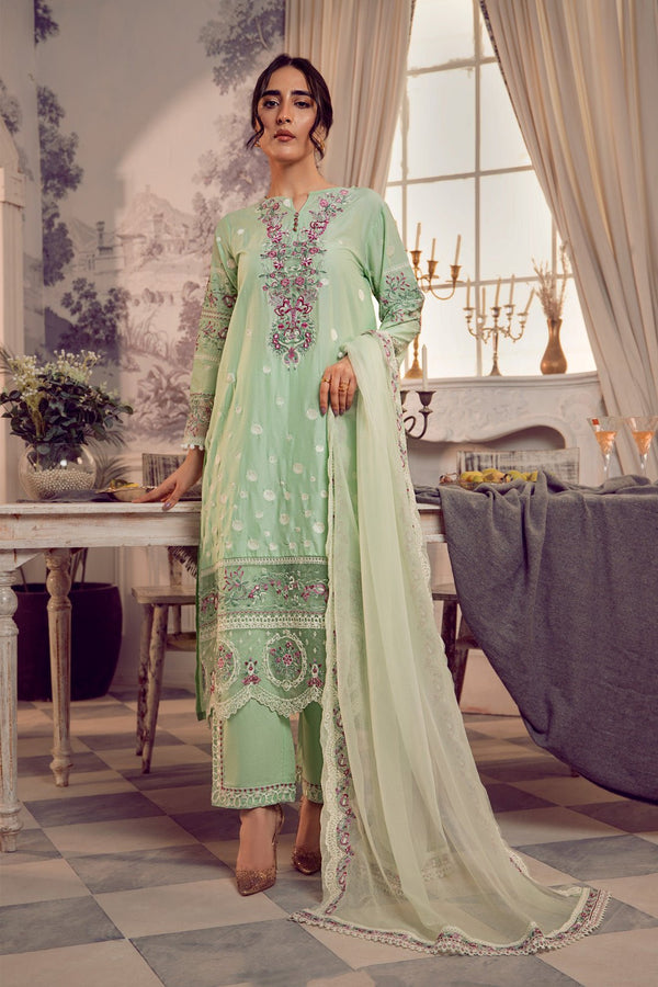 Noosh - 3pc Lawn With Embroidered Chiffon - NV01D06