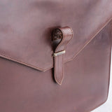JILD The Corporate Pure Leather Bag- Dark Brown