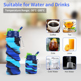 Home.Co - Silicone Foldable Water Bottle - Colorful (Random)