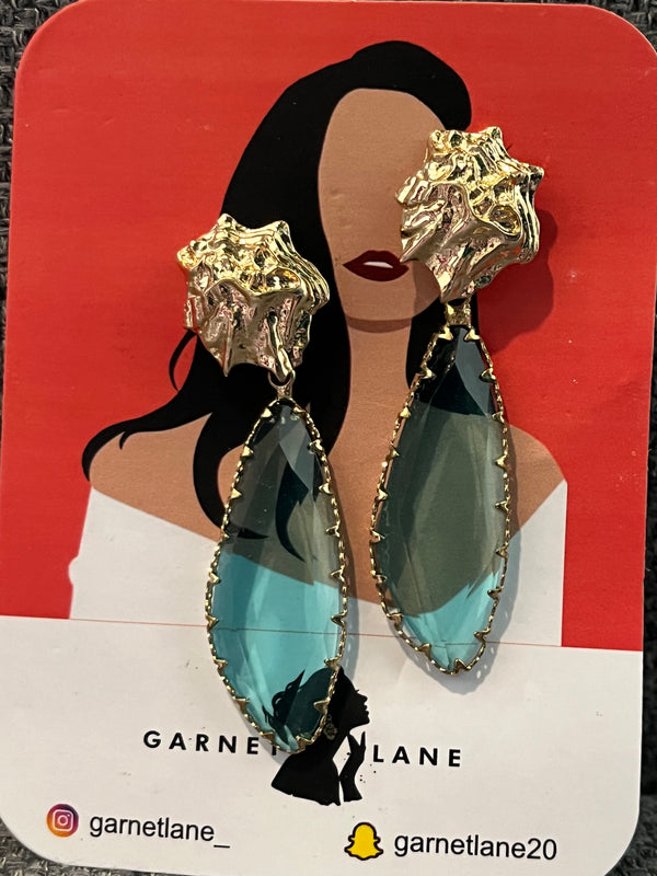 Garnetlane - leaf earings Turquoise