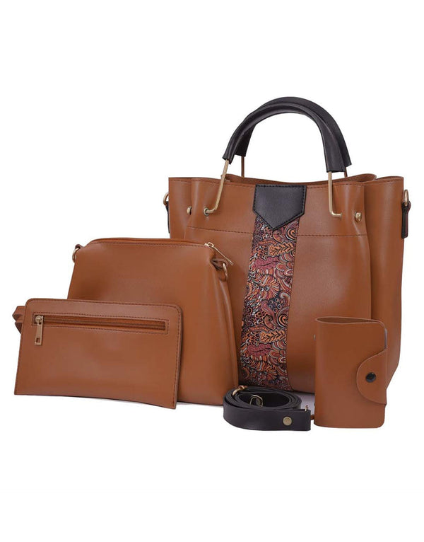 RangooN - Delight Brown 4 Pieces Hand bag