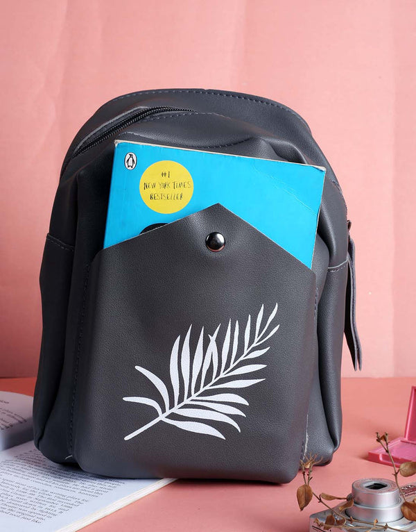 RangooN - Grey Leaf Mini Backpack