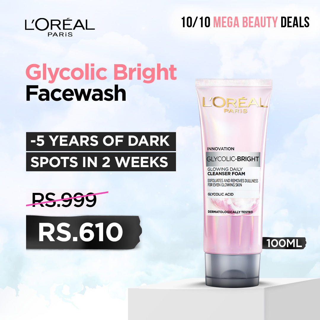 L'Oreal Paris - Glycolic Bright Glowing Daily Face Wash 100ml