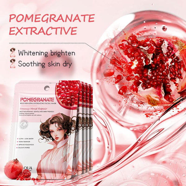 BIOAQUA - Piece Pomegranate Rejuvating Hydrating Facial Mask Bouncy Moist Repair