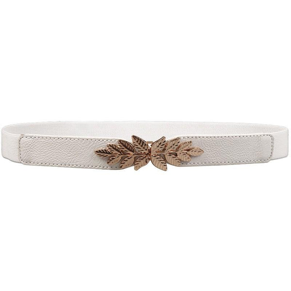 The Original Shein Belt- Metal Leaf Decor Buckle Elastic Belt