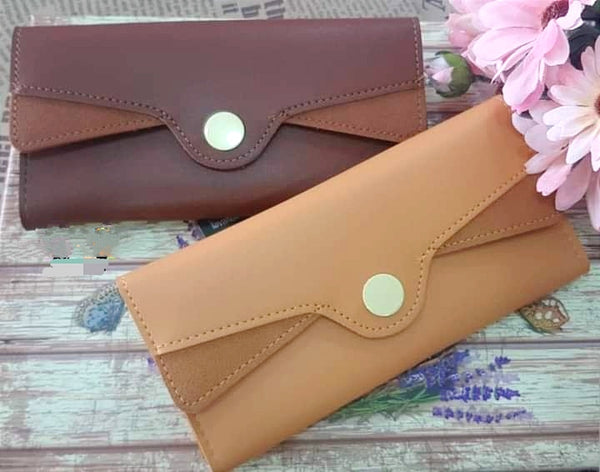 The Original Women Multi Functional Wallet Purse PU Leather Clutch Camel