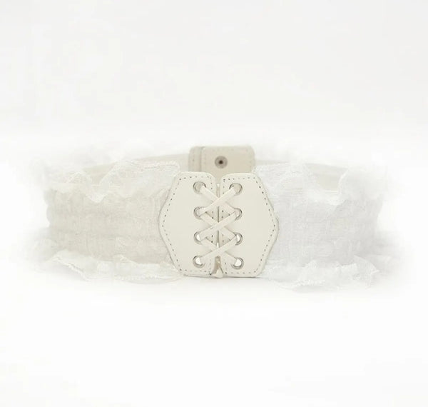 The Original Shein Belt- Women Corset White Lace Drawstring Wide Belt