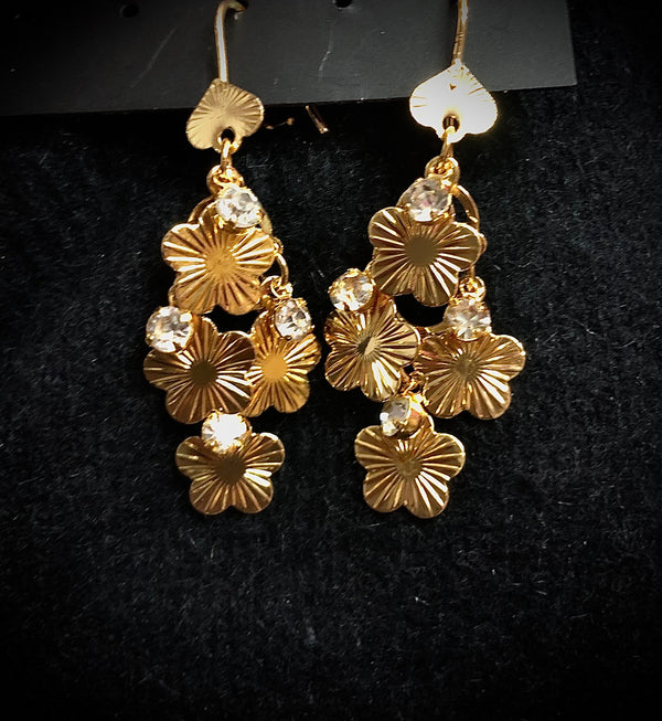 Beri- Korean Flowers Drop Earrings