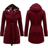 VYBE - Women Long Coat - Maroon