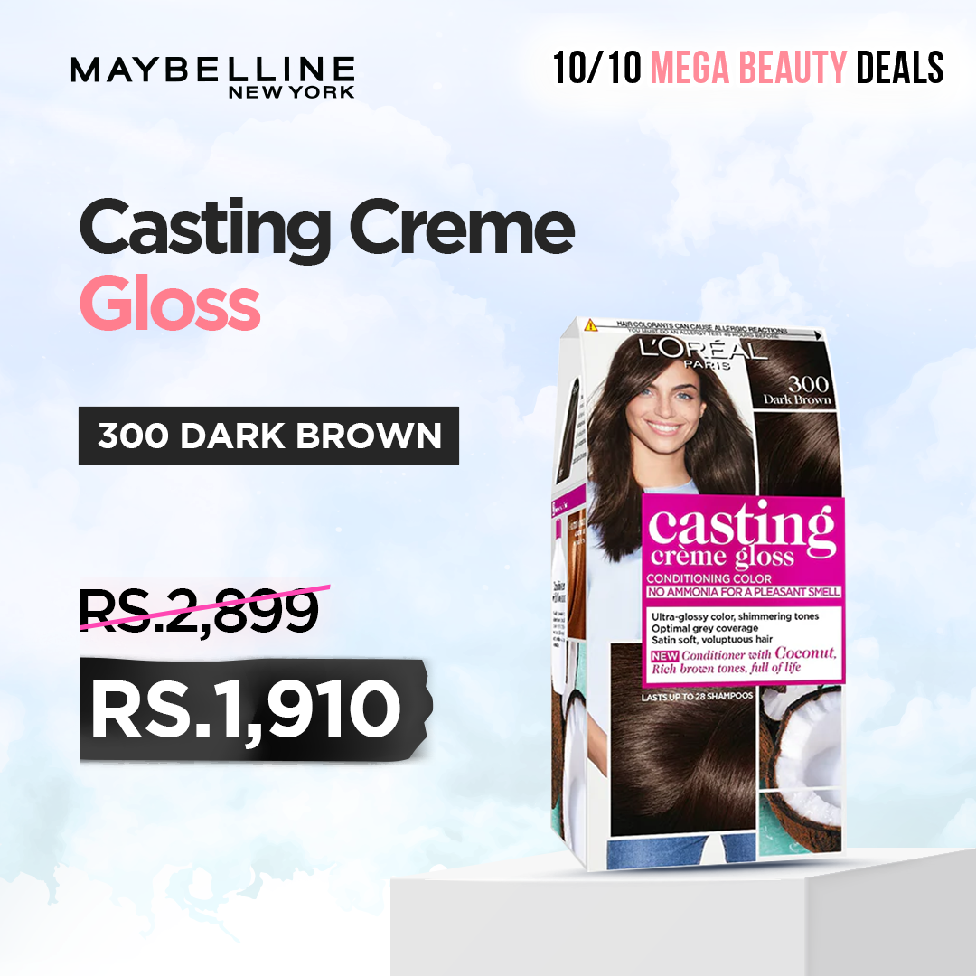 L'Oreal Paris- Casting Creme Gloss - 300 Dark Brown Hair Color