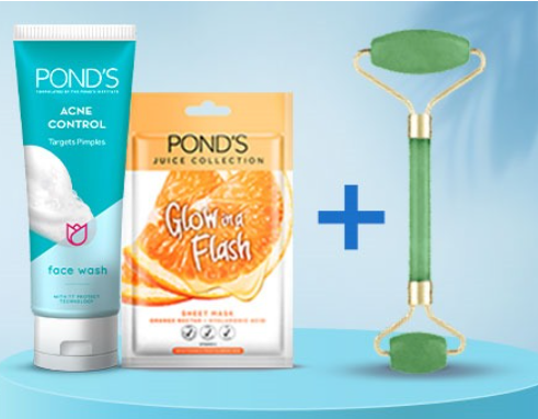 Ponds Acne Control Facewash - 100g + Ponds Orange necter Face mask
