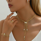 Shein - 3pcs/Set Korean Style Minimalist Fresh Necklace