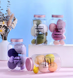 The Original Cosmetic & Pcs Blender Puff  Sponge Set With Jar