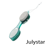 Colourme - Julystar 1 Pcs Random Color 4 in 1 - Foot Scrubber, Pumice Stone, Foot Rasp And Sand Paper For Girls , Men & Women