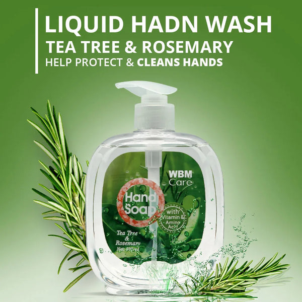 WBM - Hand Wash Tea Tree And Rose Mary - 500 ml