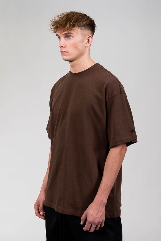 VYBE - Premium Drop Shoulder Tee For Men - Brown