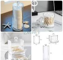 Home.Co - Acrylic Cotton Bud Holder (3Pcs Set)