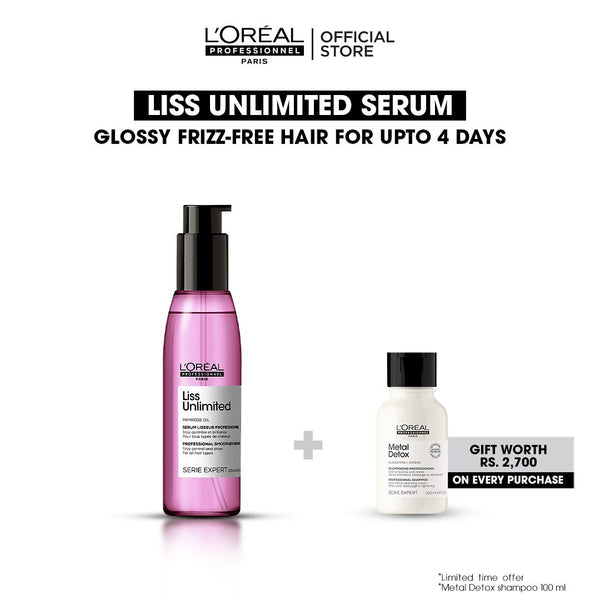 L'Oreal Professionnel - Serie Expert Liss Unlimited Shine Perfecting Blow Dry Hair Oil 125 ML - For Frizzy & Unruly Hair