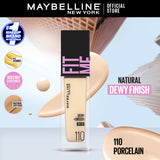 Maybelline New York- New Fit Me Dewy+Smooth Liquid Foundation SPF 23 - 110 Porcelain 30ml - For Normal to Dry Skin