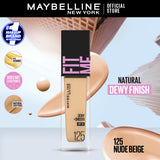 Maybelline New York- New Fit Me Dewy + Smooth Liquid Foundation SPF 23 - 125 Nude Beige 30ml - For Normal to Dry Skin