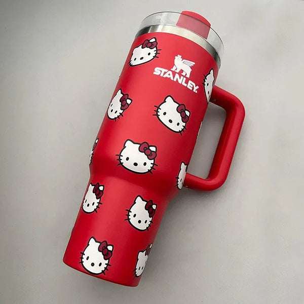 Home.Co - Original Stanley Quencher H2.0 Tumbler 40 oz - Hello Kitty Edition - Red