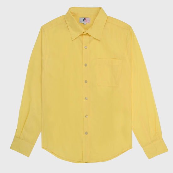 VYBE - Casual Solid Shirt- Yellow