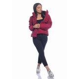 VYBE-Bubble With Hood Zipper- Maroon