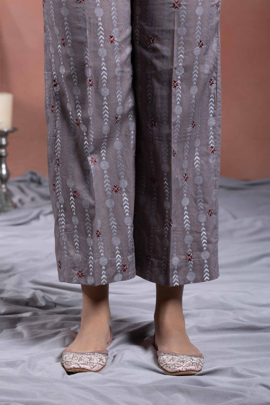 Sapphire Embroidered Jacquard Culottes