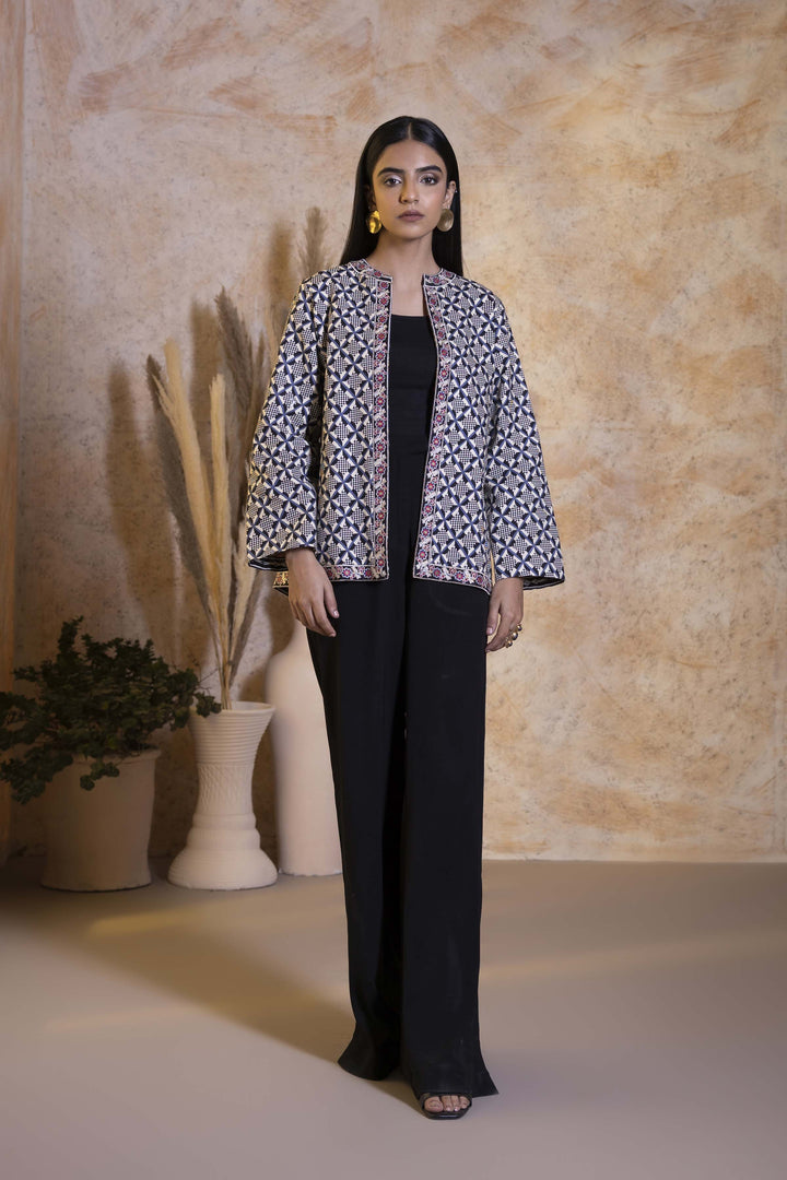 Sapphire- Embroidered Khaddar Jacket