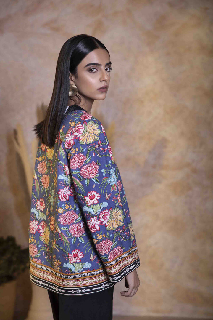 Sapphire- Embroidered Khaddar Jacket