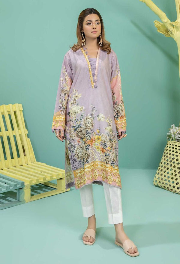 Ready to Wear Lawn Kurti Chapter- Pale Slate-D08