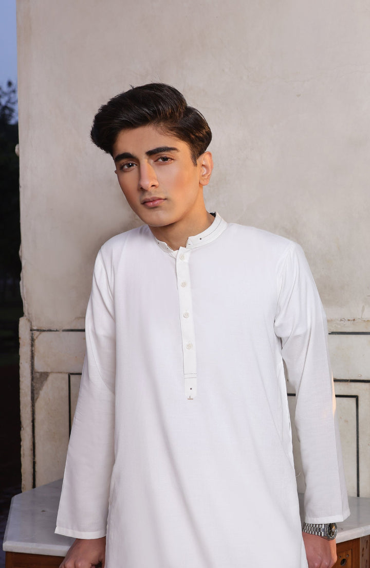 Summer'22 Teens Casual Styling Kameez Shalwar Off White