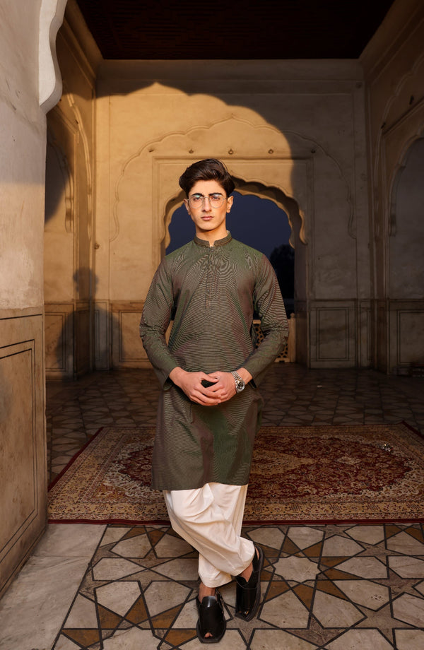 Summer'22 Teens Semi Formal Styling Kurta Green