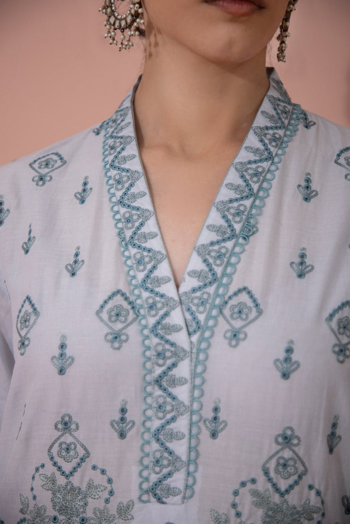 Sapphire-Chikankaari Lawn Shirt