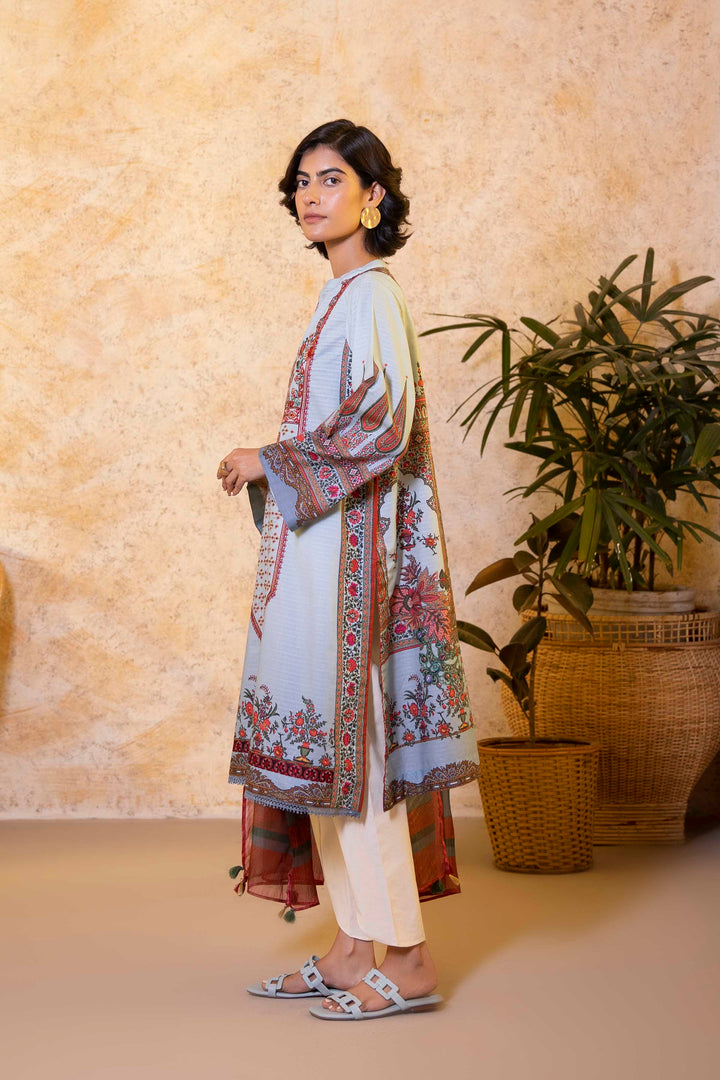 Sapphire- 2 Piece - Embroidered Cotton Suit